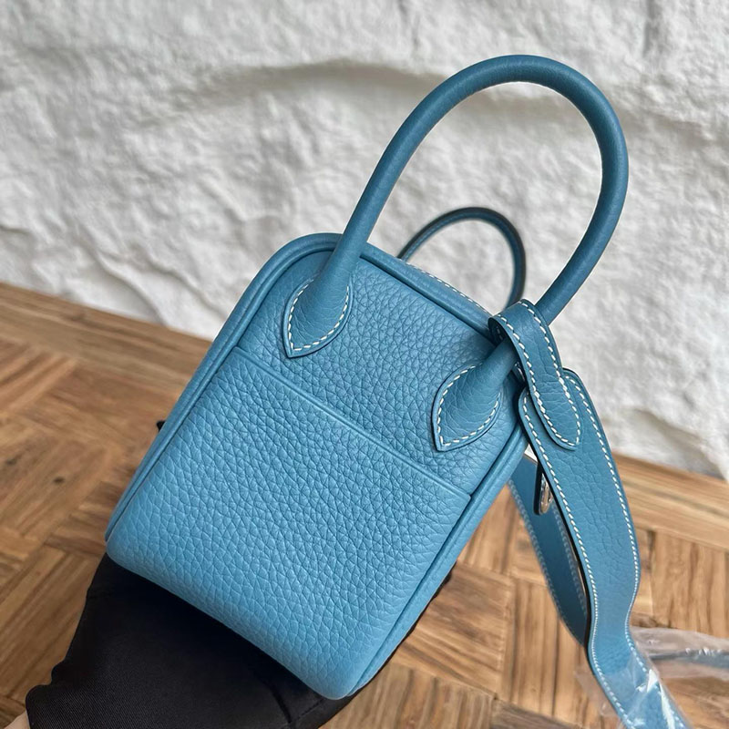エルメスコピー通販 HERMES ミニリンディ ニューブルージーン トリヨンクレマンス シルバー金具 H082608CKD2 エルメス ミニバッグ コピー - 画像 (6)