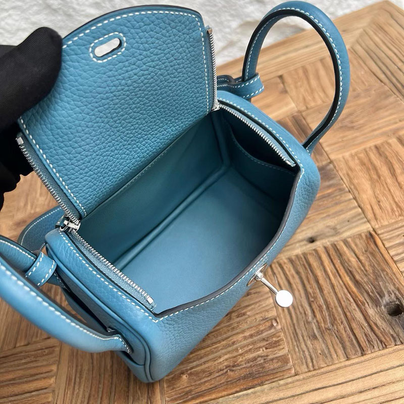 エルメスコピー通販 HERMES ミニリンディ ニューブルージーン トリヨンクレマンス シルバー金具 H082608CKD2 エルメス ミニバッグ コピー - 画像 (5)