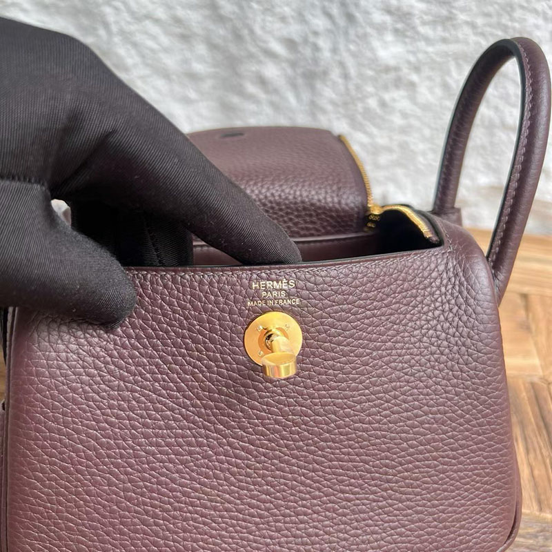 エルメスコピー通販 HERMES ミニリンディ ルージュセリエ トリヨンクレマンス ゴールド金具 H082608CC0G エルメス ミニ バッグ 種類 - 画像 (4)