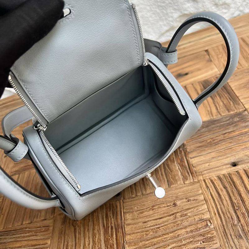 エルメス リンディミニの通販 HERMES ミニリンディ グリパンタン スイフト シルバー金具 H085955CKP0 エルメス ミニバッグ 人気 - 画像 (5)