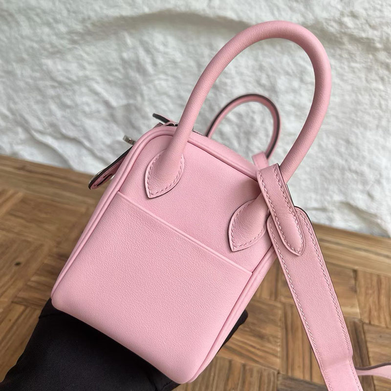 エルメス リンディミニの通販 HERMES ミニリンディ ローズサクラ スイフト シルバー金具 H085955CK3Q エルメス ピンク バッグ - 画像 (8)