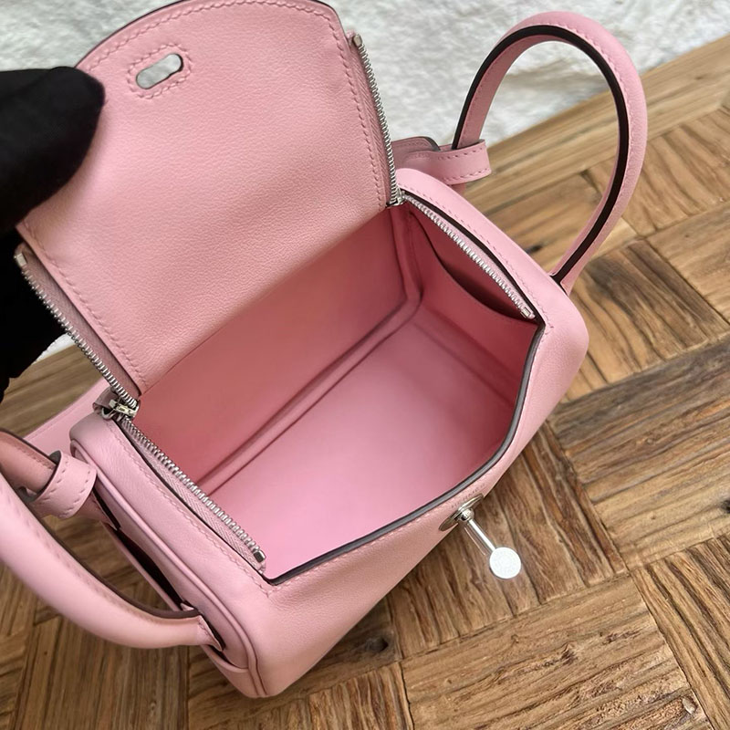 エルメス リンディミニの通販 HERMES ミニリンディ ローズサクラ スイフト シルバー金具 H085955CK3Q エルメス ピンク バッグ - 画像 (7)