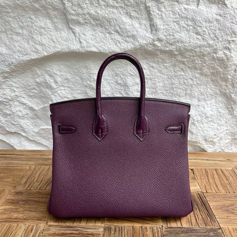 エルメスコピー通販 HERMES バーキン25 タッチ カシス トゴ/クロコダイル シルバー金具 H082823CKN5 バーキン タッチ 25 定価 - 画像 (8)