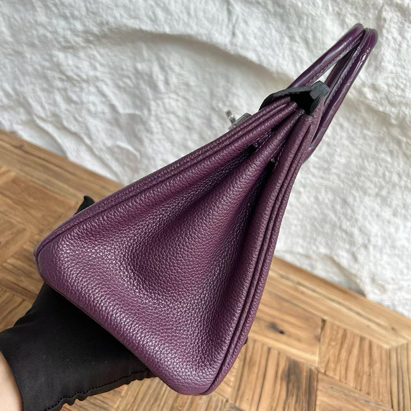エルメスコピー通販 HERMES バーキン25 タッチ カシス トゴ/クロコダイル シルバー金具 H082823CKN5 バーキン タッチ 25 定価 - 画像 (6)