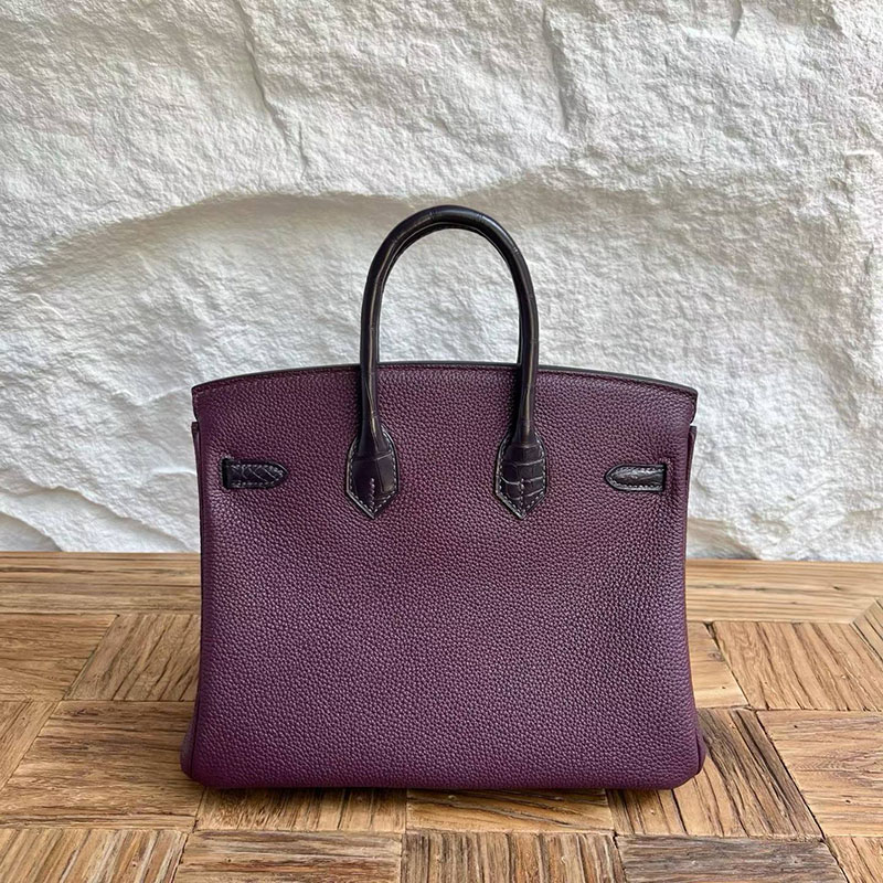 エルメスコピー通販 HERMES バーキン25 タッチ カシス トゴ/クロコダイル ゴールド金具 H082823CC59 バーキン持ってる 女 - 画像 (8)