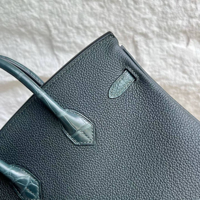 エルメスコピー通販 HERMES バーキン25 タッチ ヴェールシプレ トゴ/クロコダイル ゴールド金具 H082823CC6O バーキン バッグ 定価 - 画像 (7)