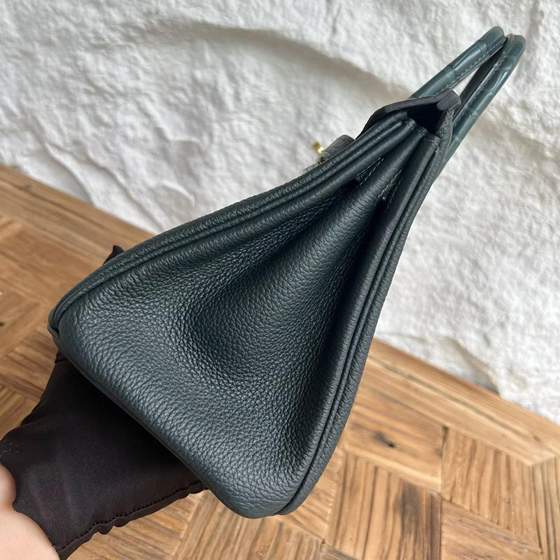 エルメスコピー通販 HERMES バーキン25 タッチ ヴェールシプレ トゴ/クロコダイル ゴールド金具 H082823CC6O バーキン バッグ 定価 - 画像 (6)