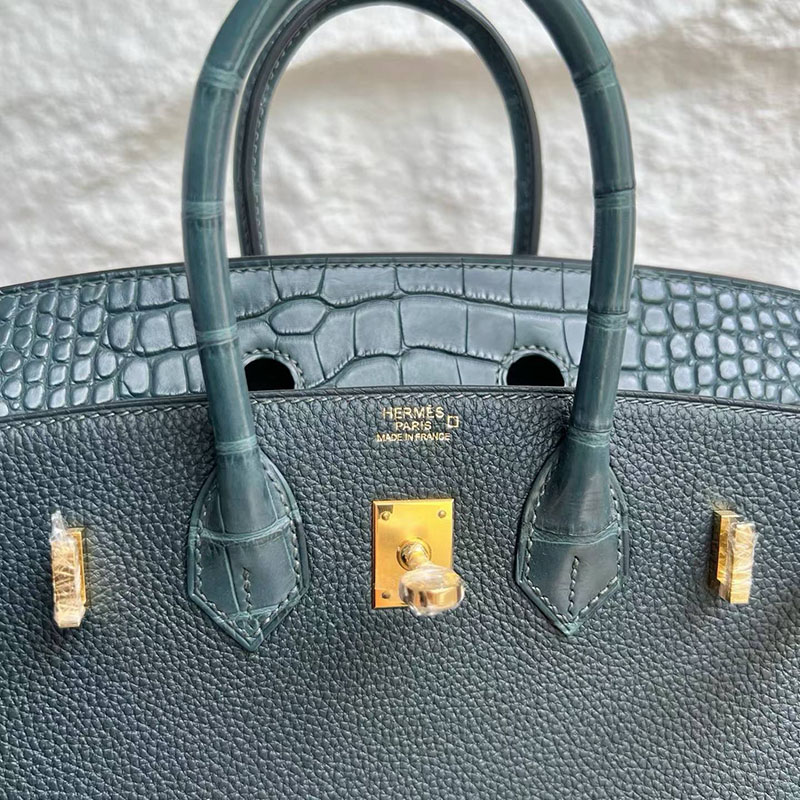 エルメスコピー通販 HERMES バーキン25 タッチ ヴェールシプレ トゴ/クロコダイル ゴールド金具 H082823CC6O バーキン バッグ 定価 - 画像 (4)