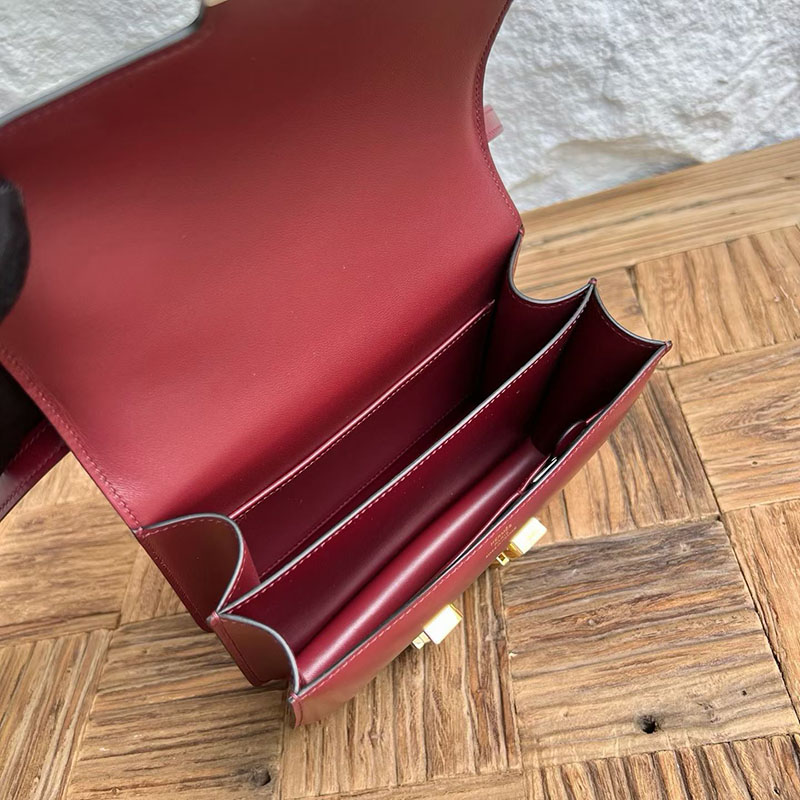 エルメスコピー通販 HERMES コンスタンス3 ミニ ルージュアッシュ ボックスカーフ ゴールド金具 H056341CC55 エルメス ショルダーバッグ ミニ - 画像 (3)