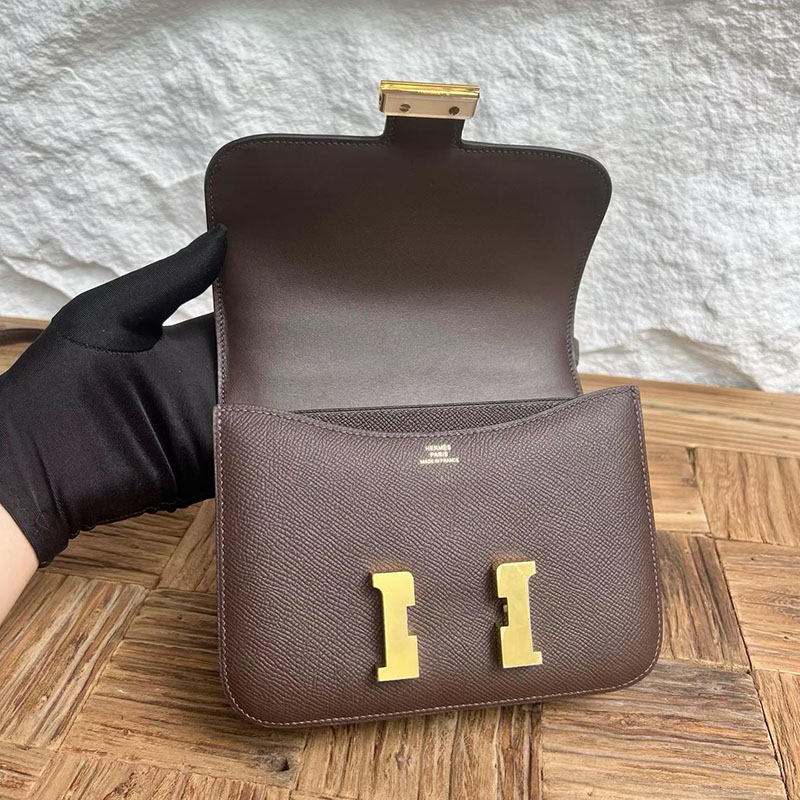 エルメスコピー通販 HERMES コンスタンス3 ミニ ショコラ ヴォーエプソン ゴールド金具 H056341CC47 エルメス ショルダーバッグ レディース - 画像 (6)