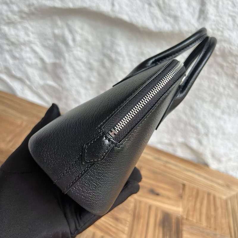 エルメスコピー通販 HERMES ボリード1923 ミニ 黒 ブラック シェブルミゾル シルバー金具 H073444CK89 ボリード ミニ 定価 2026 - 画像 (5)