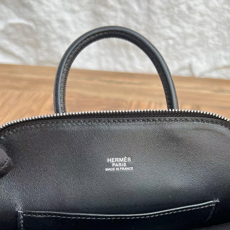 エルメスコピー通販 HERMES ボリード1923 ミニ 黒 ブラック シェブルミゾル シルバー金具 H073444CK89 ボリード ミニ 定価 2026 - 画像 (4)