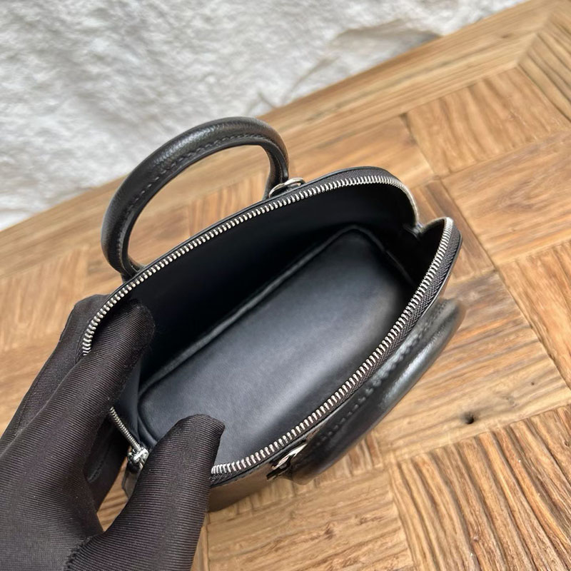 エルメスコピー通販 HERMES ボリード1923 ミニ 黒 ブラック シェブルミゾル シルバー金具 H073444CK89 ボリード ミニ 定価 2026 - 画像 (3)