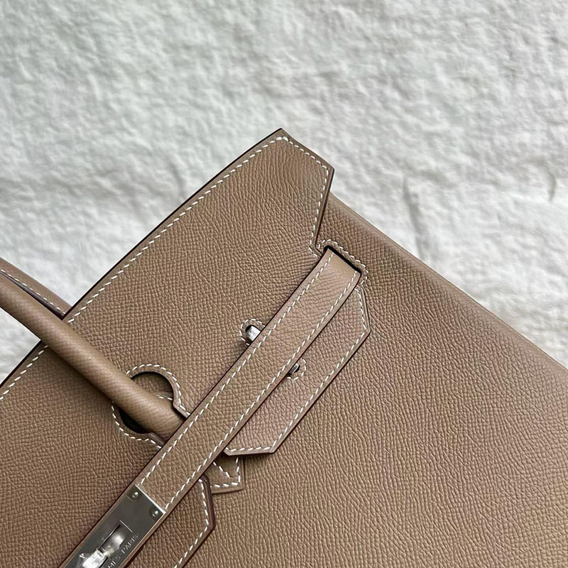 エルメスコピー通販 HERMES バーキン35 エトゥープ ヴォーエプソン シルバー金具 H041703CK18 エルメスバーキン35コピー - 画像 (9)