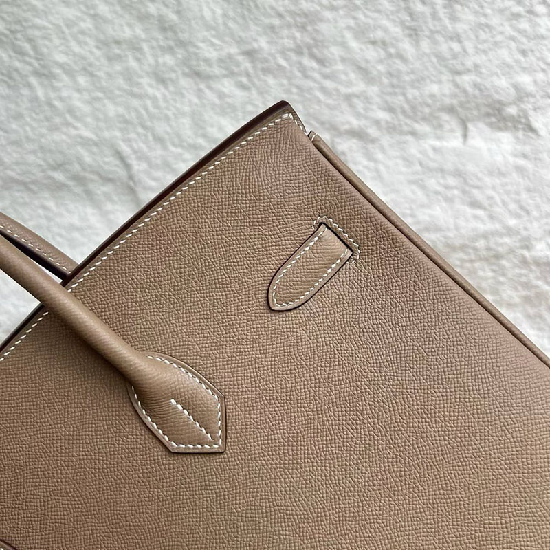 エルメスコピー通販 HERMES バーキン35 エトゥープ ヴォーエプソン シルバー金具 H041703CK18 エルメスバーキン35コピー - 画像 (7)