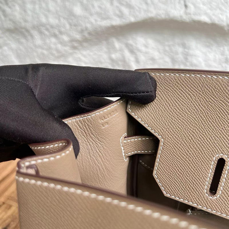 エルメスコピー通販 HERMES バーキン35 エトゥープ ヴォーエプソン シルバー金具 H041703CK18 エルメスバーキン35コピー - 画像 (4)