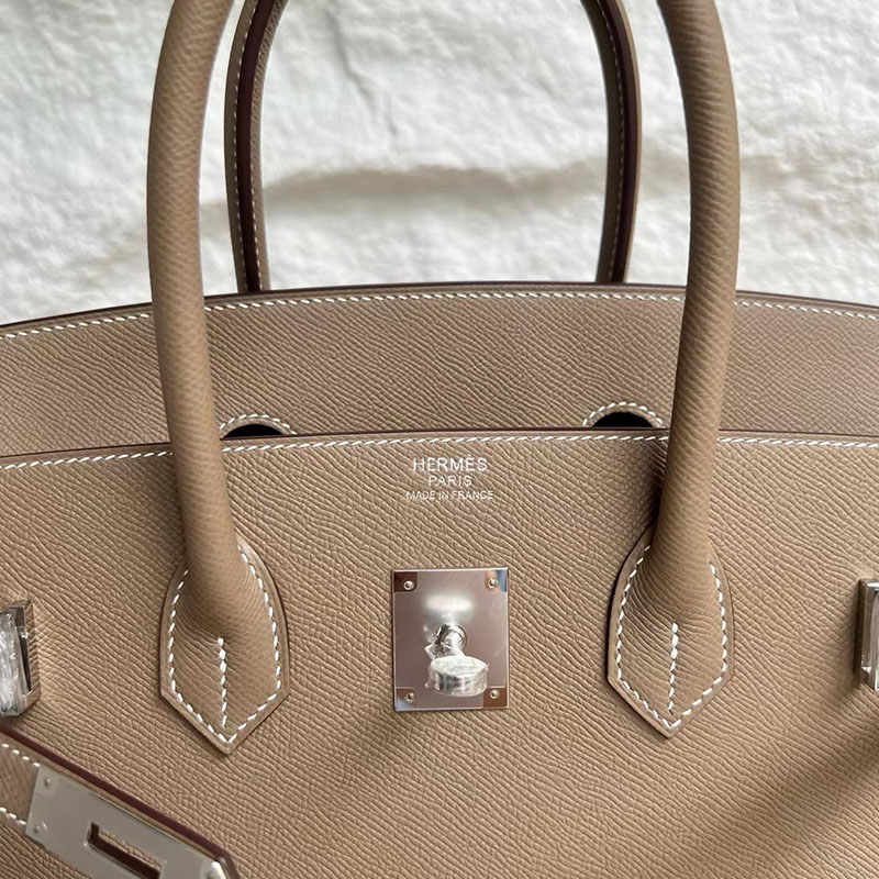 エルメスコピー通販 HERMES バーキン35 エトゥープ ヴォーエプソン シルバー金具 H041703CK18 エルメスバーキン35コピー - 画像 (3)