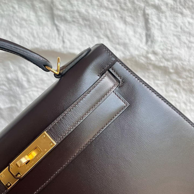エルメスコピー通販 HERMES ケリー28 外縫い ショコラ ボックスカーフ ゴールド金具 2634105 エルメス ボックスカーフ ケリー - 画像 (9)