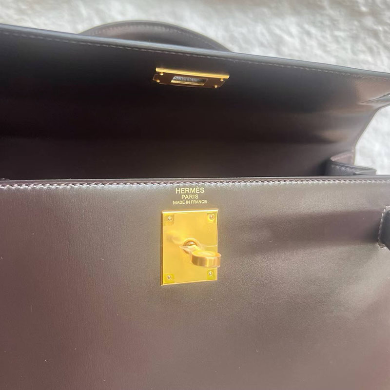 エルメスコピー通販 HERMES ケリー28 外縫い ショコラ ボックスカーフ ゴールド金具 2634105 エルメス ボックスカーフ ケリー - 画像 (3)