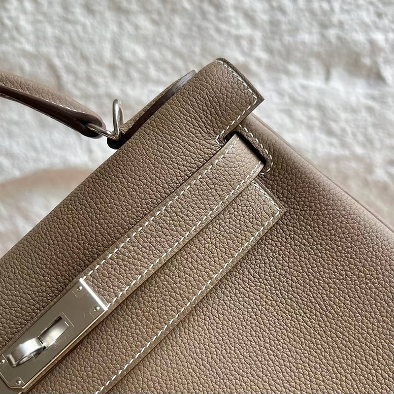 エルメスコピー通販 HERMES ケリー28 内縫い エトゥープ トゴ シルバー金具 H027630CK18 エルメス ケリーバッグ 定価 - 画像 (9)