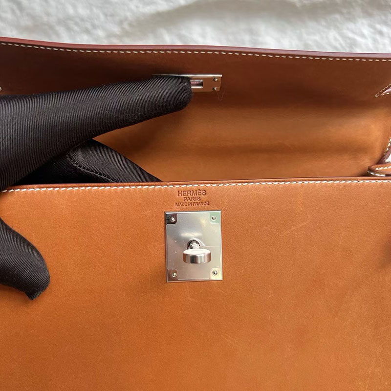 エルメスコピー通販 HERMES ケリー28 内縫い フォーブ バレニア シルバー金具 2634107 エルメス ケリー28 定価 - 画像 (3)
