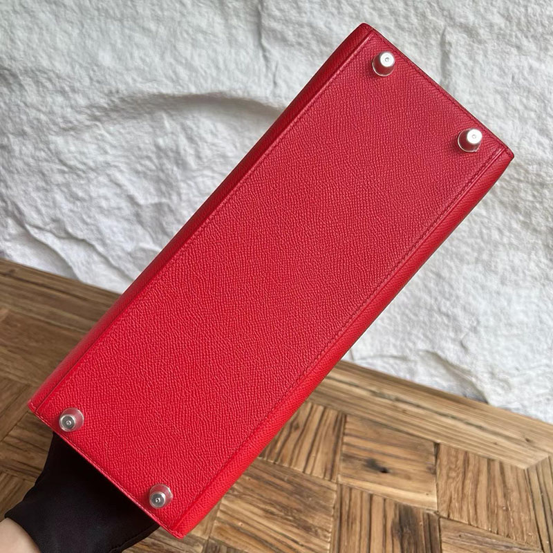 エルメスコピー通販 HERMES ケリー28 外縫い ルージュドクール ヴォーエプソン シルバー金具 H030186CKS3 エルメス ケリー28 外縫い - 画像 (2)