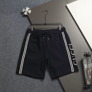 グッチ メンズ ブラック コットンショーツ