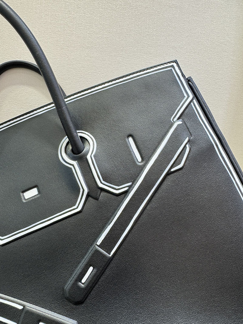 エルメスコピー通販 HERMES バーキンシャドウ35 ブラック スイフト シルバー金具 2634128 バーキン シャドウ35 - 画像 (3)