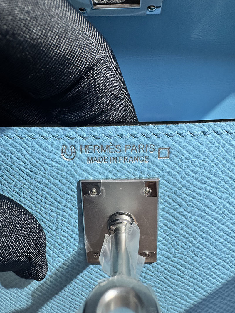 エルメスコピー通販 HERMES ケリーミニ2 外縫い セレステ/ブルーロイヤル ヴォーエプソン クロコダイル シルバー金具 2634129 ケリーミニ 2 定価 - 画像 (2)