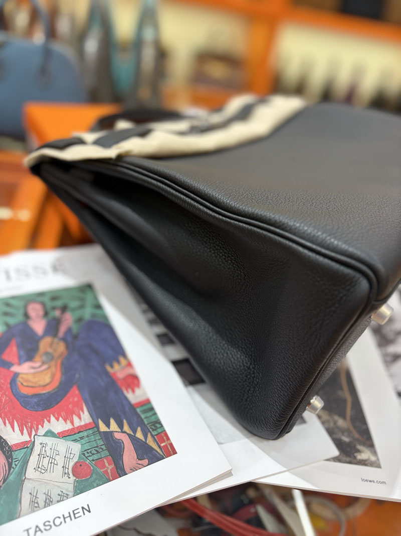 エルメスコピー通販 HERMES マキシケリー 42cm 内縫い ブラック トゴ シルバー金具 H085340CK89 エルメス マキシケリー メンズ - 画像 (4)