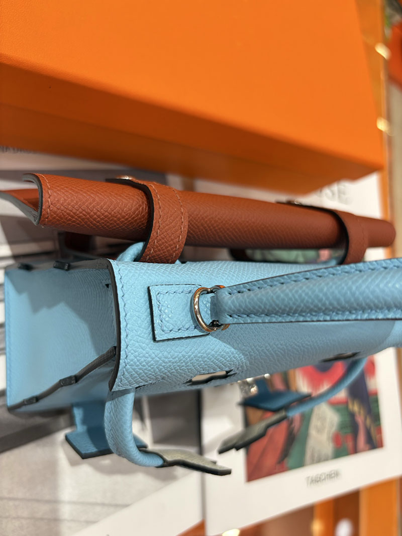 エルメスコピー通販 HERMES ケリードール ピクト ミニハンドバッグ セレステ ライトブルー シルバー金具 2634135 エルメス ケリードールピクト - 画像 (5)