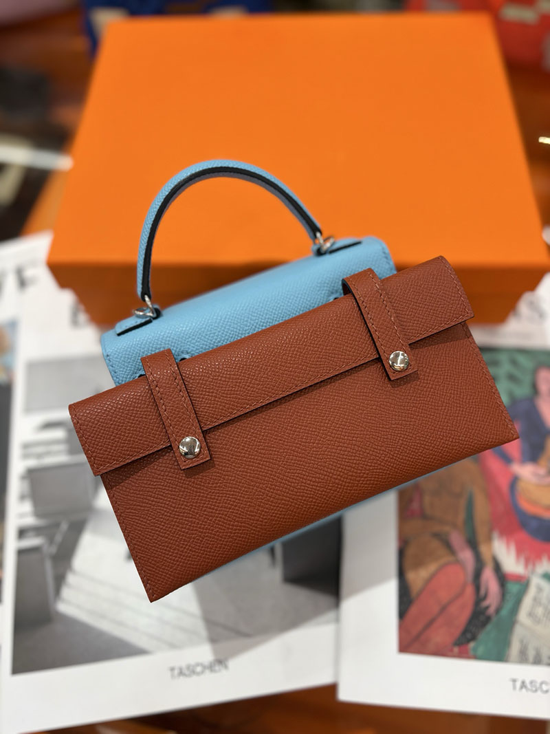 エルメスコピー通販 HERMES ケリードール ピクト ミニハンドバッグ セレステ ライトブルー シルバー金具 2634135 エルメス ケリードールピクト - 画像 (3)