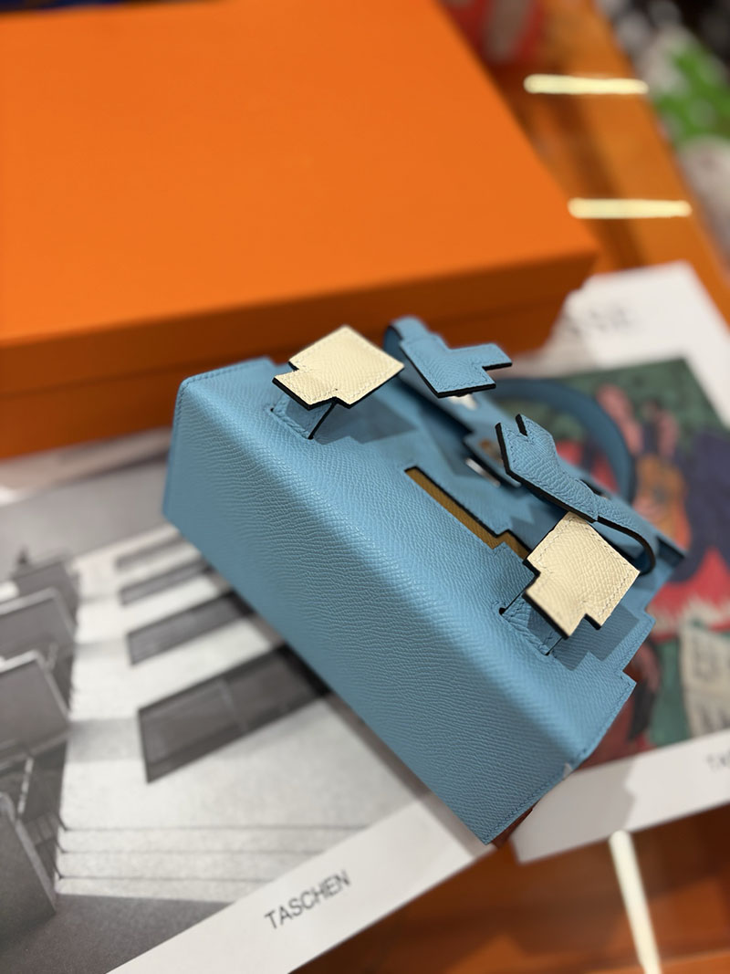 エルメスコピー通販 HERMES ケリードール ピクト ミニハンドバッグ セレステ ライトブルー シルバー金具 2634135 エルメス ケリードールピクト - 画像 (2)