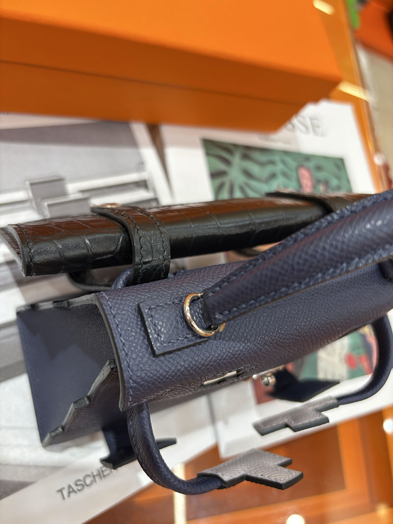 エルメスコピー通販 HERMES ケリードール ピクト ミニハンドバッグ ブルーインディゴ シルバー金具 2634136 エルメス ケリードール バッグ - 画像 (5)