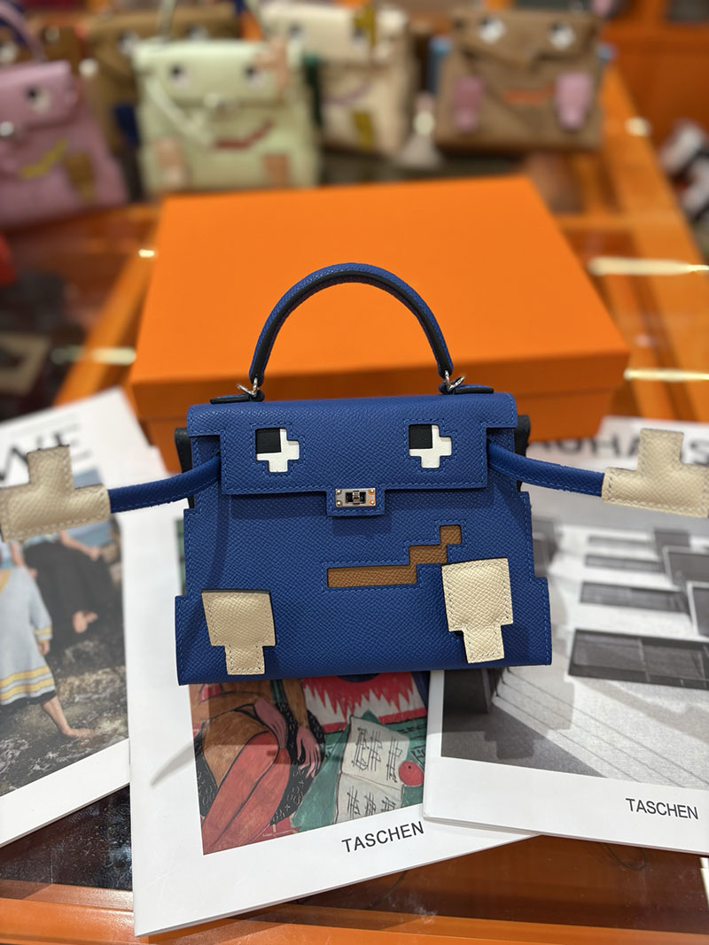 エルメスコピー通販 HERMES ケリードール ピクト ミニハンドバッグ ブルーロイヤル シルバー金具 2634138 ケリードール ピクト レディース - 画像 (8)