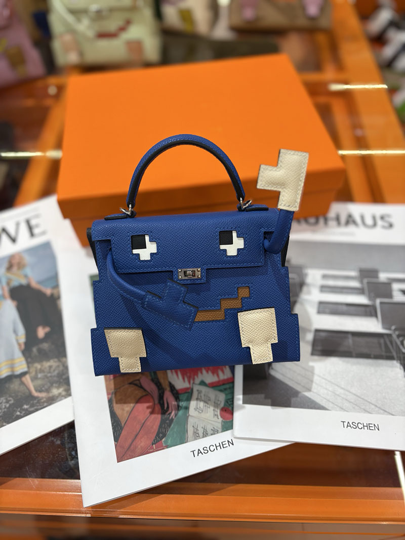 エルメスコピー通販 HERMES ケリードール ピクト ミニハンドバッグ ブルーロイヤル シルバー金具 2634138 ケリードール ピクト レディース - 画像 (7)