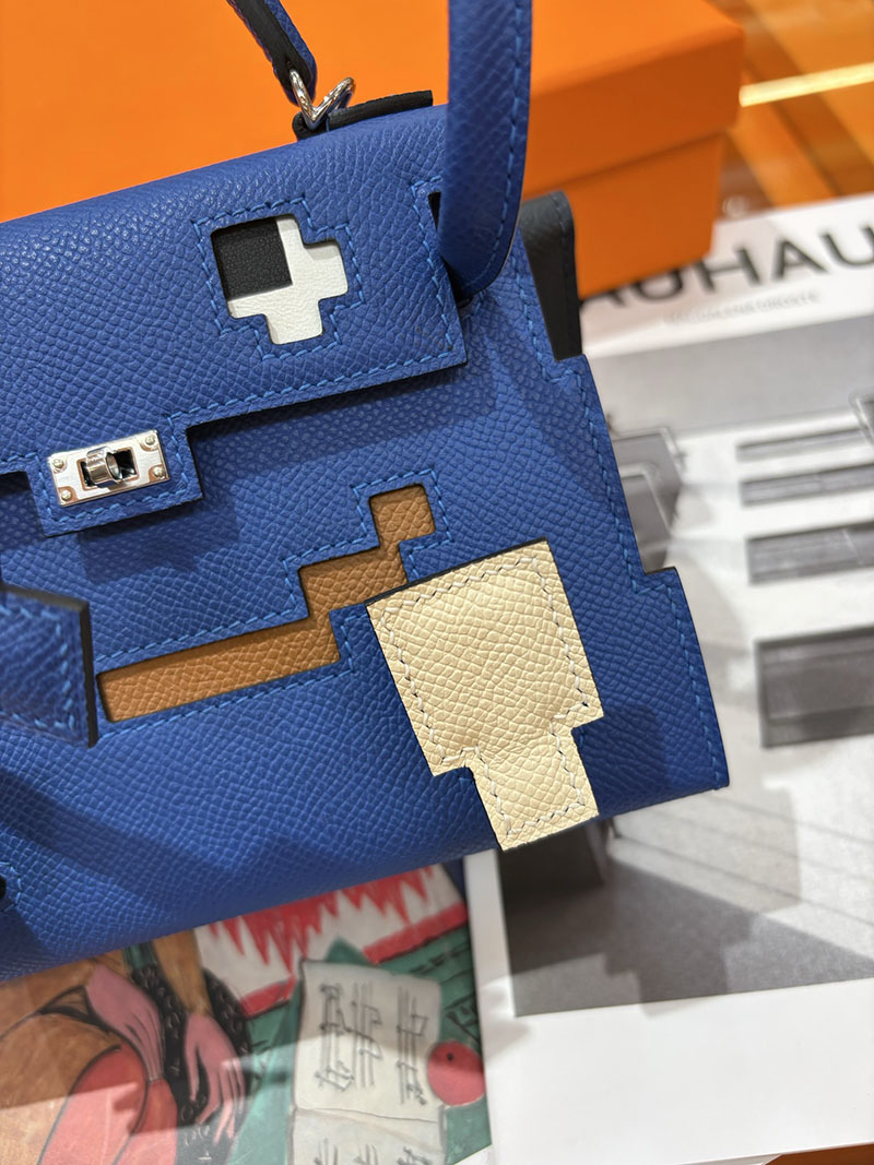エルメスコピー通販 HERMES ケリードール ピクト ミニハンドバッグ ブルーロイヤル シルバー金具 2634138 ケリードール ピクト レディース - 画像 (6)