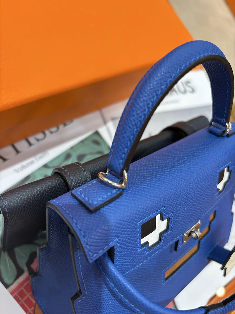 エルメスコピー通販 HERMES ケリードール ピクト ミニハンドバッグ ブルーロイヤル シルバー金具 2634138 ケリードール ピクト レディース - 画像 (5)
