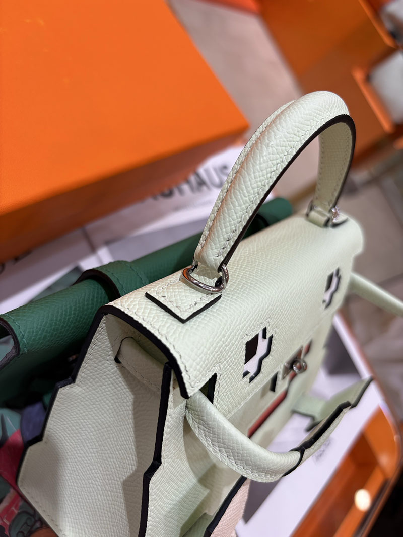 エルメスコピー通販 HERMES ケリードール ピクト ミニハンドバッグ ヴェールフィズ シルバー金具 2634141 ケリードールピクト セール - 画像 (5)