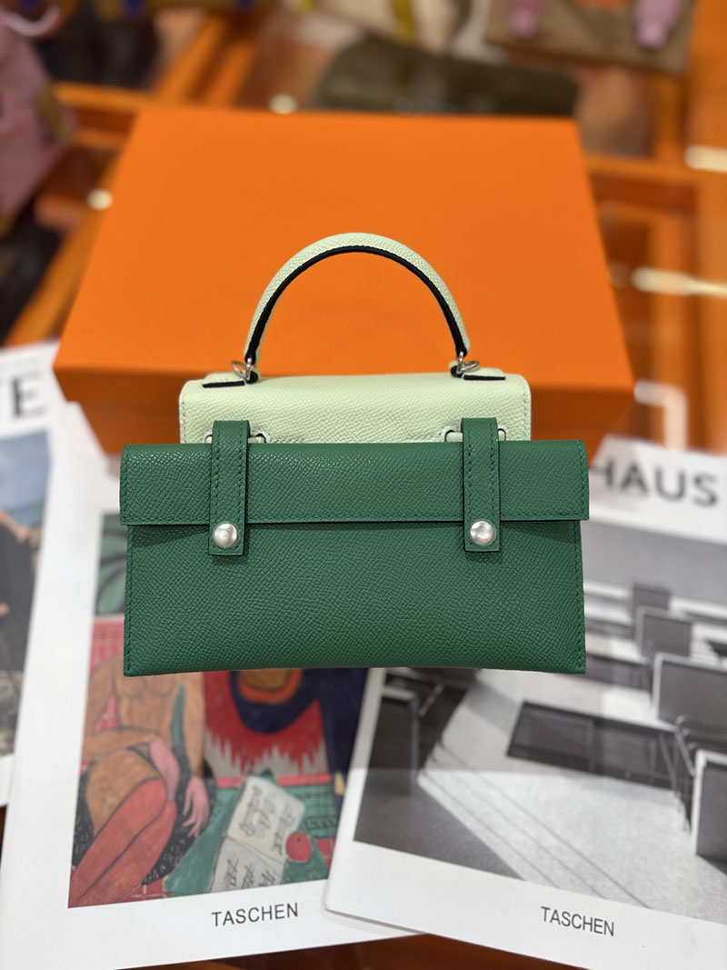 エルメスコピー通販 HERMES ケリードール ピクト ミニハンドバッグ ヴェールフィズ シルバー金具 2634141 ケリードールピクト セール - 画像 (3)