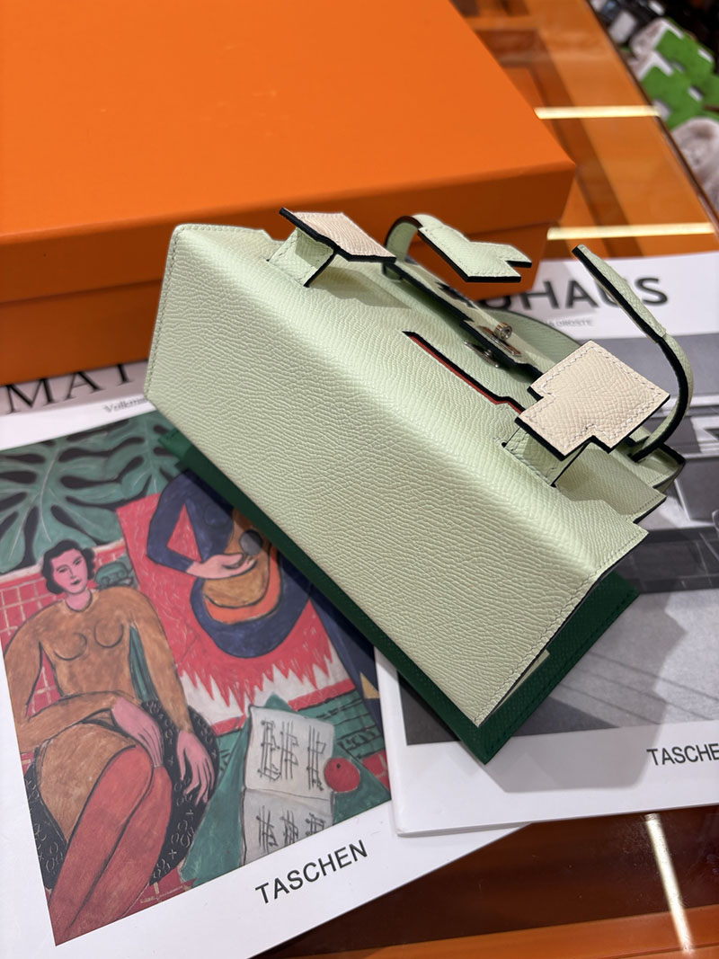 エルメスコピー通販 HERMES ケリードール ピクト ミニハンドバッグ ヴェールフィズ シルバー金具 2634141 ケリードールピクト セール - 画像 (2)
