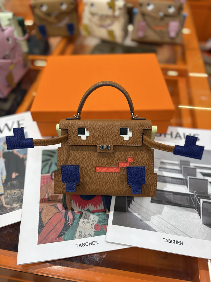 エルメスコピー通販 HERMES ケリードール ピクト ミニハンドバッグ ゴールド シルバー金具 2634142 ケリードール ピクト 定価 - 画像 (8)