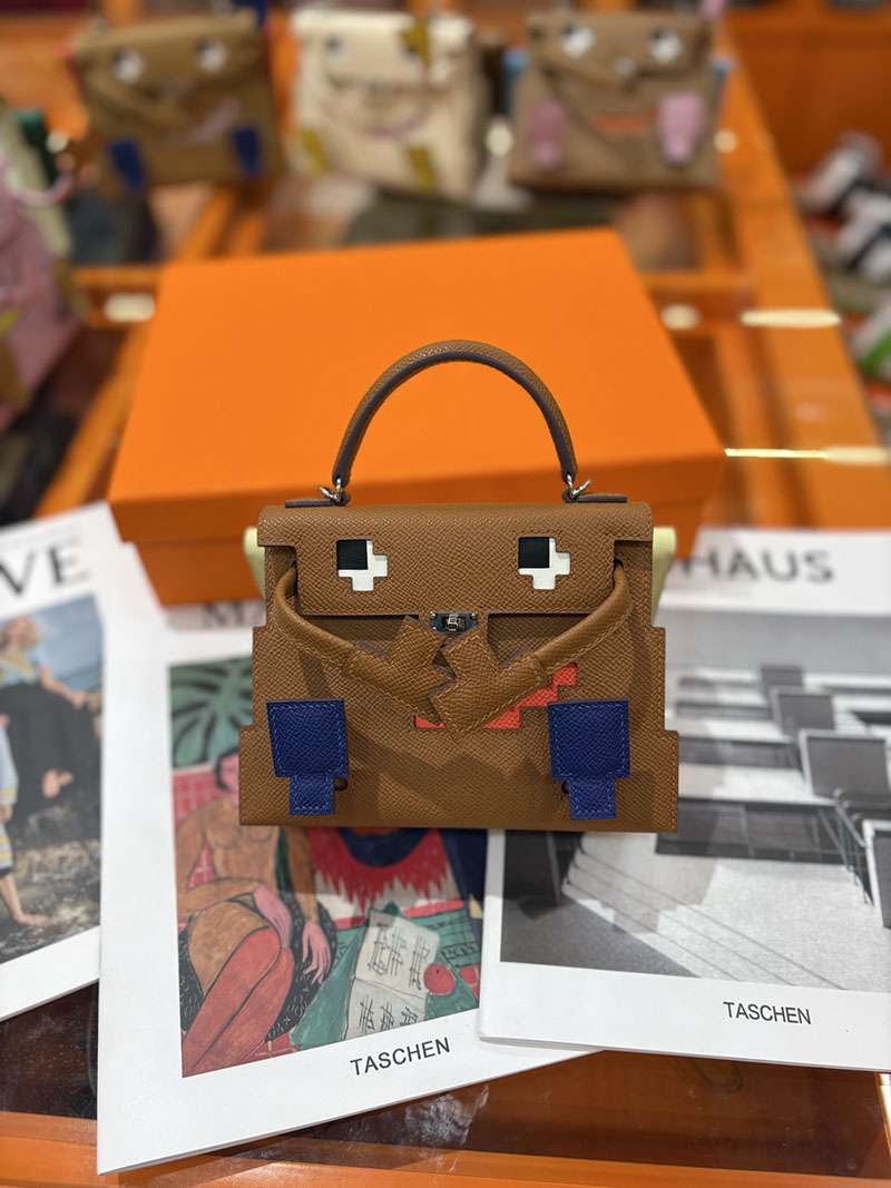 エルメスコピー通販 HERMES ケリードール ピクト ミニハンドバッグ ゴールド シルバー金具 2634142 ケリードール ピクト 定価 - 画像 (7)