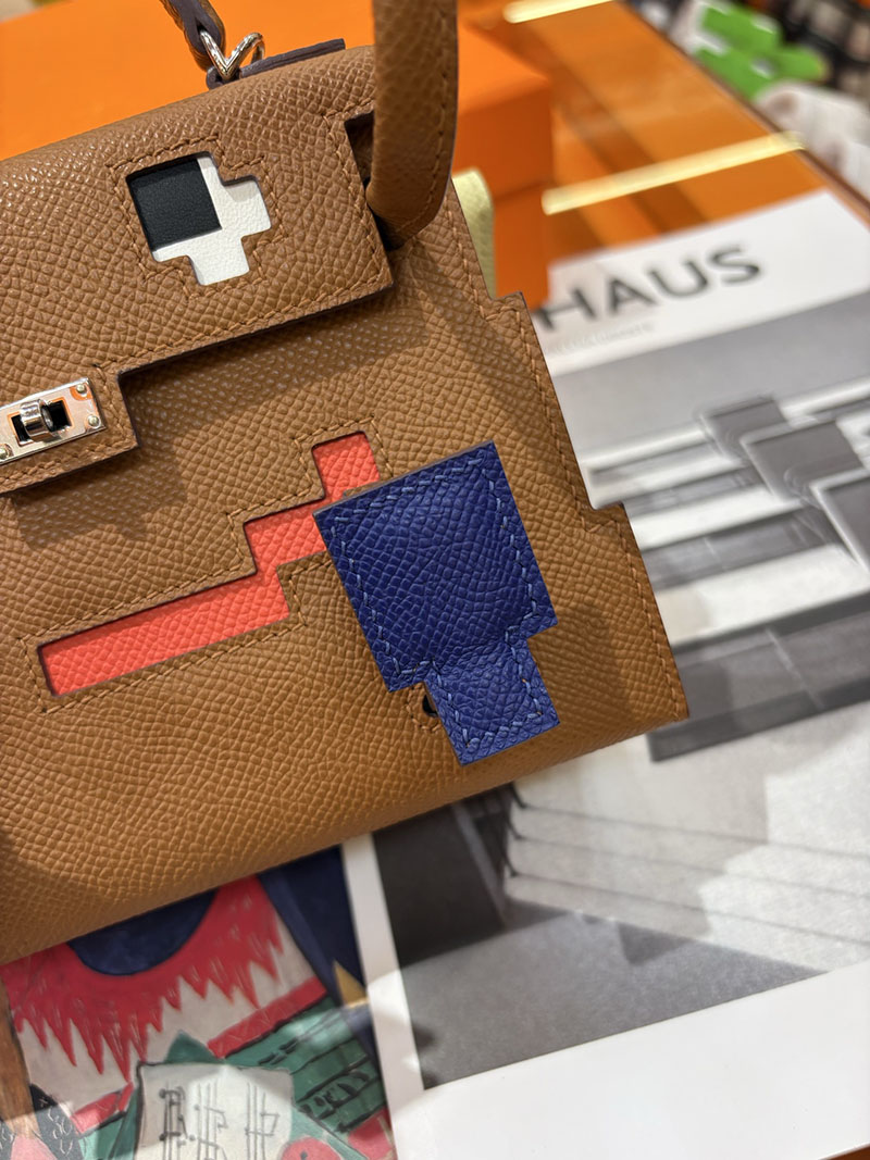 エルメスコピー通販 HERMES ケリードール ピクト ミニハンドバッグ ゴールド シルバー金具 2634142 ケリードール ピクト 定価 - 画像 (6)