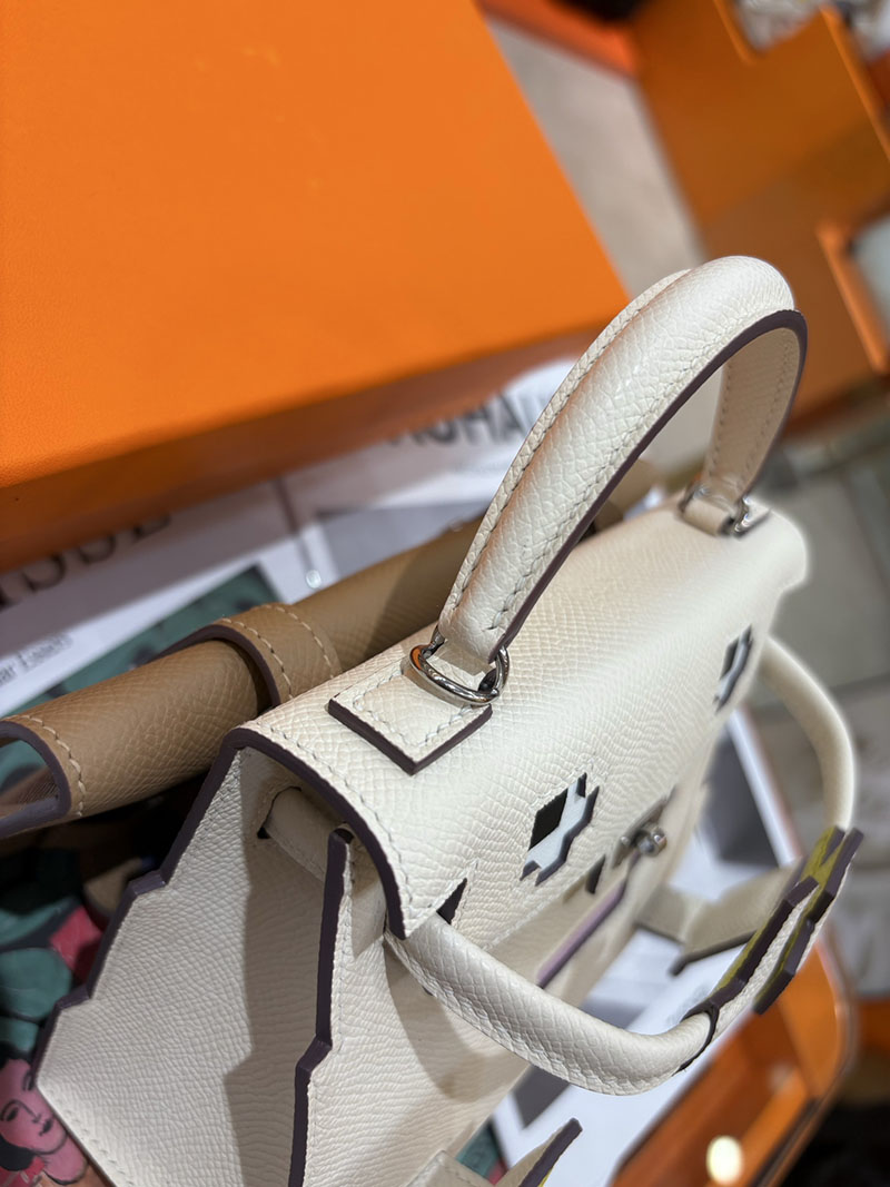 エルメスコピー通販 HERMES ケリードール ピクト ミニハンドバッグ ナタ アイボリー シルバー金具 2634143 エルメス ミニハンドバッグ - 画像 (5)