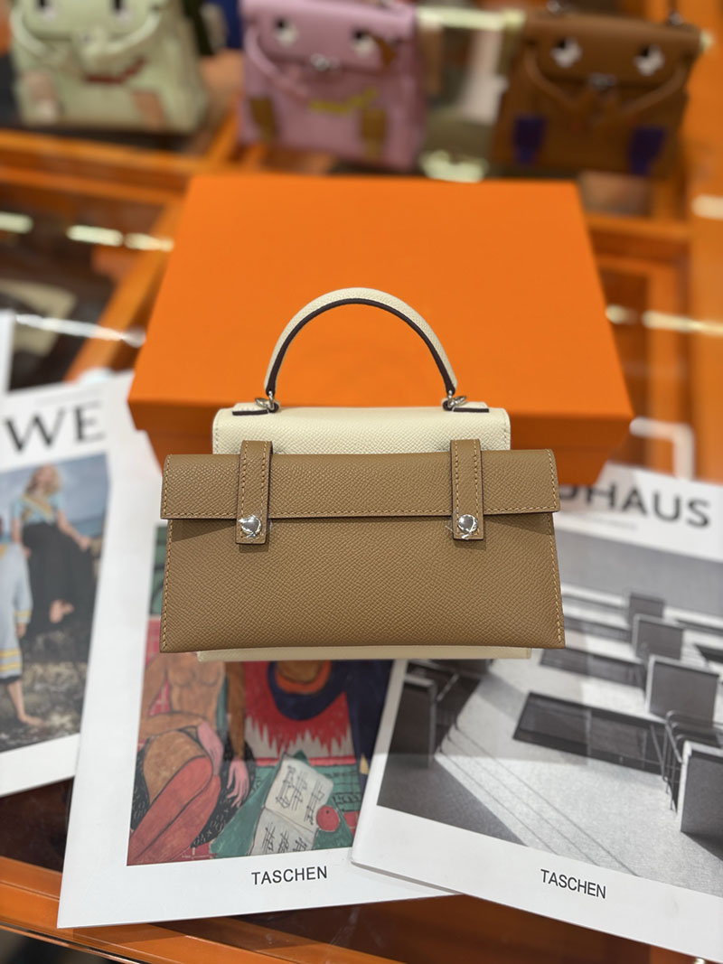 エルメスコピー通販 HERMES ケリードール ピクト ミニハンドバッグ ナタ アイボリー シルバー金具 2634143 エルメス ミニハンドバッグ - 画像 (3)