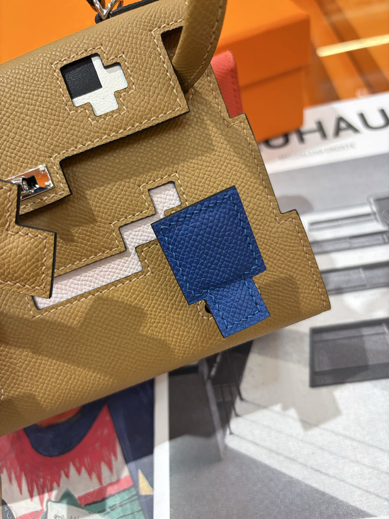 エルメスコピー通販 HERMES ケリードール ピクト ミニハンドバッグ ビスキュイ ブラウン シルバー金具 2634144 エルメス ミニバッグ レディース - 画像 (6)