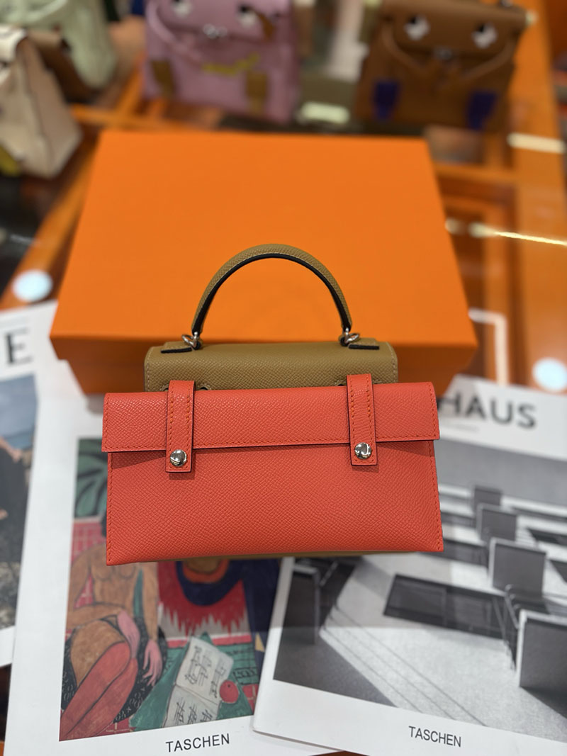 エルメスコピー通販 HERMES ケリードール ピクト ミニハンドバッグ ビスキュイ ブラウン シルバー金具 2634144 エルメス ミニバッグ レディース - 画像 (3)