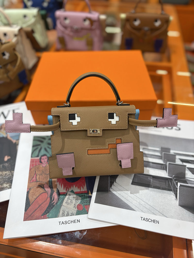 エルメスコピー通販 HERMES ケリードール ピクト ミニハンドバッグ チャイ ブラウン シルバー金具 2634145 ケリードールピクト スーパーコピー - 画像 (8)