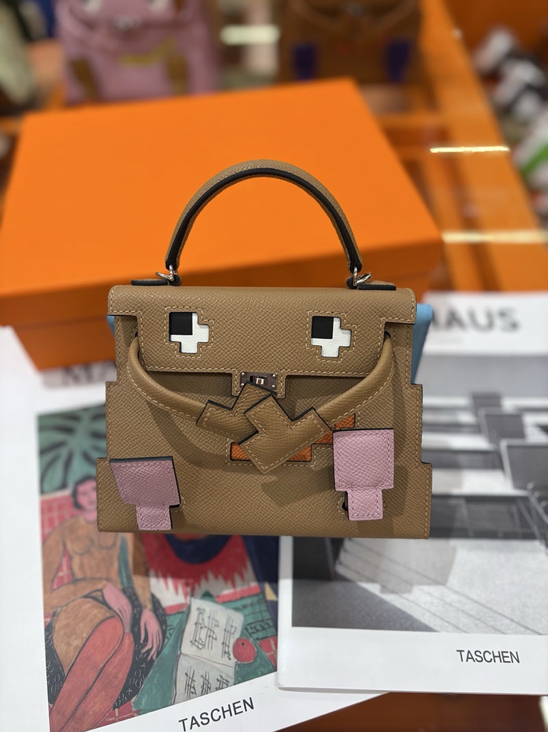 エルメスコピー通販 HERMES ケリードール ピクト ミニハンドバッグ チャイ ブラウン シルバー金具 2634145 ケリードールピクト スーパーコピー - 画像 (7)